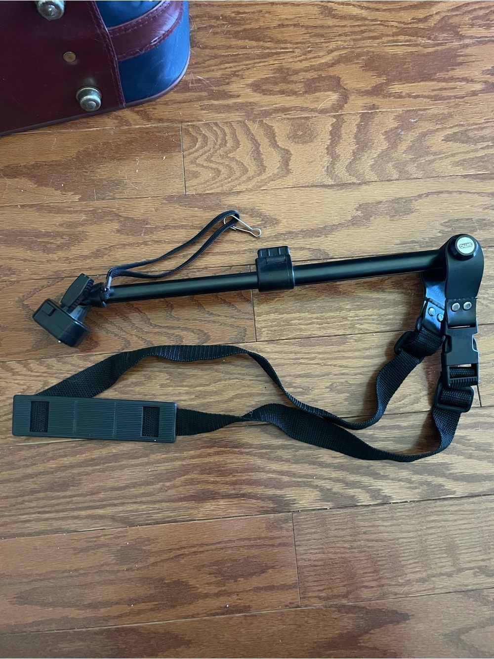 Black Camera Monopod with Integrated Strap - Professional Support
